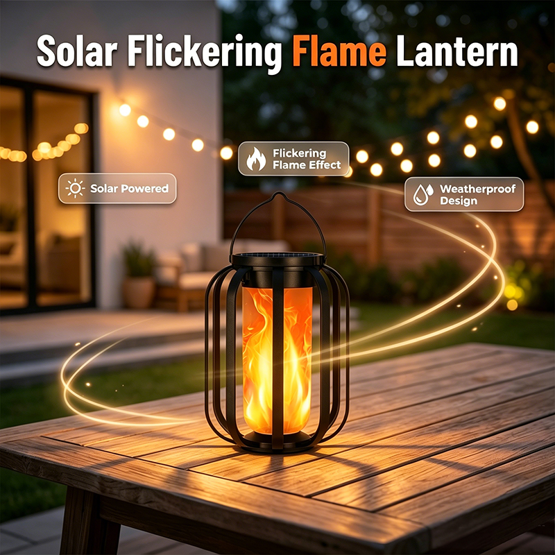 📢📢30% OFF !!⏰Solar Flickering Flame Lantern