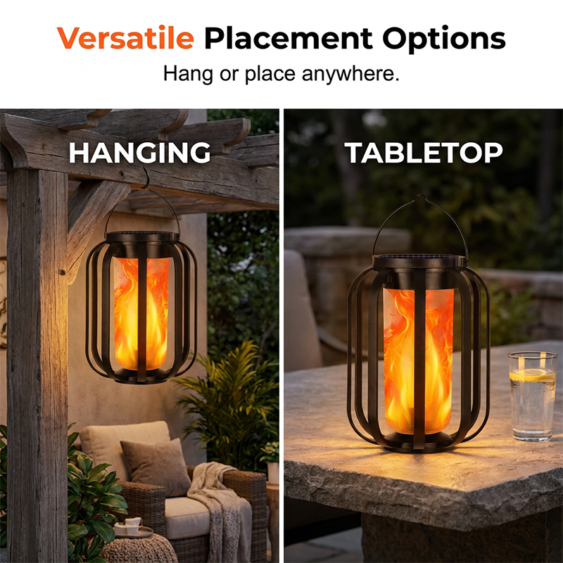 📢📢30% OFF !!⏰Solar Flickering Flame Lantern