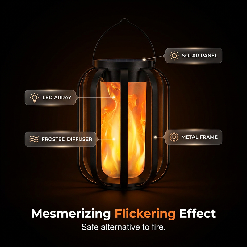 📢📢30% OFF !!⏰Solar Flickering Flame Lantern